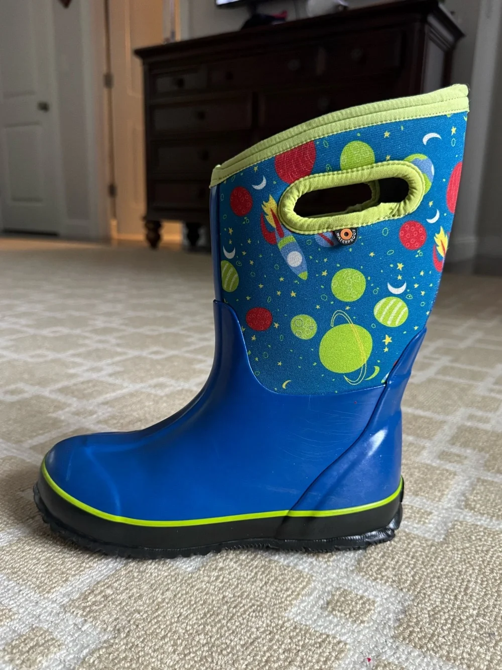 Bogs Classic Space Waterproof Insulated Rain Snow Boots Blue Kids Size 3